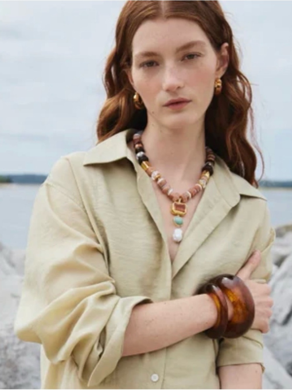 LIZZIE FORTUNATO CAPRI NECKLACE IN DUSK NWT✨